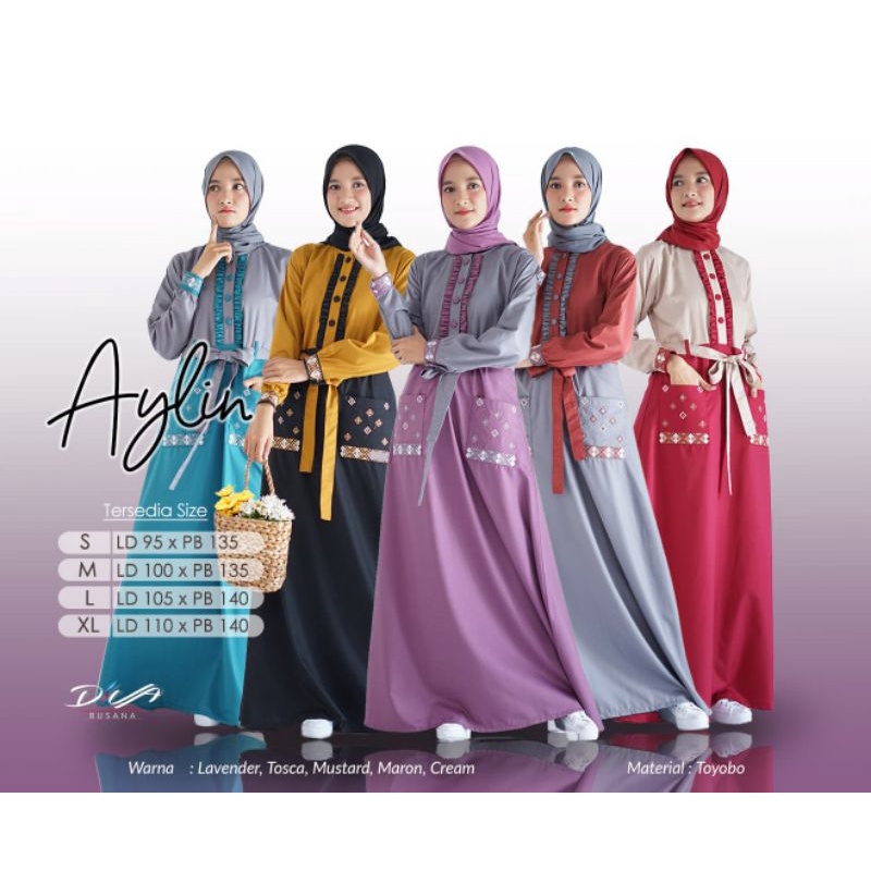 Aylin Dress By DIVA BUSANA • Maxi Dress Gamis Wanita Muslim