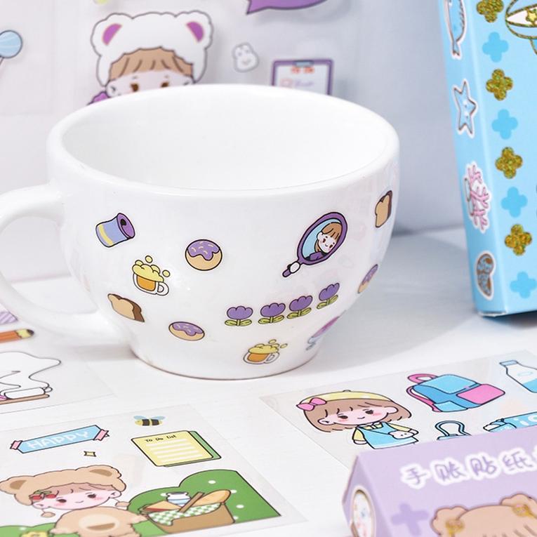 

(V3I7) 100 Lembar Stiker Motif Kartun Korea Lucu Anti Air Dekorasi Handbook Scrapbook DIY //Ready@now