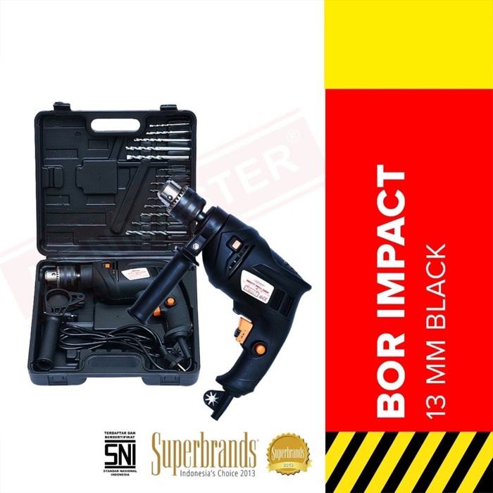 Bor Listrik, Mesin Bor / Xander Bor Impact Drill 13 mm 14 pcs Mata Bor