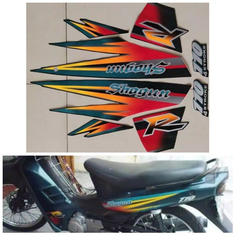 striping sticker lis shogun kebo 1999 2000 hijau
