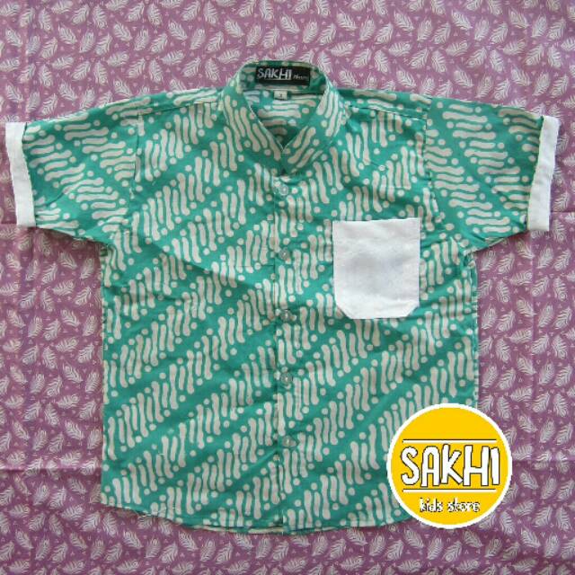 Kemeja Anak Batik Kombinasi