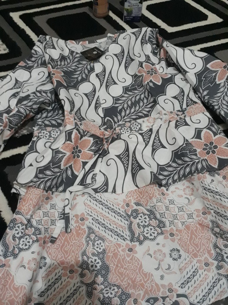 Tey-17 Batik Wanita Asj Sa Hrb026 Kenongo Kemeja Tosca Pendek