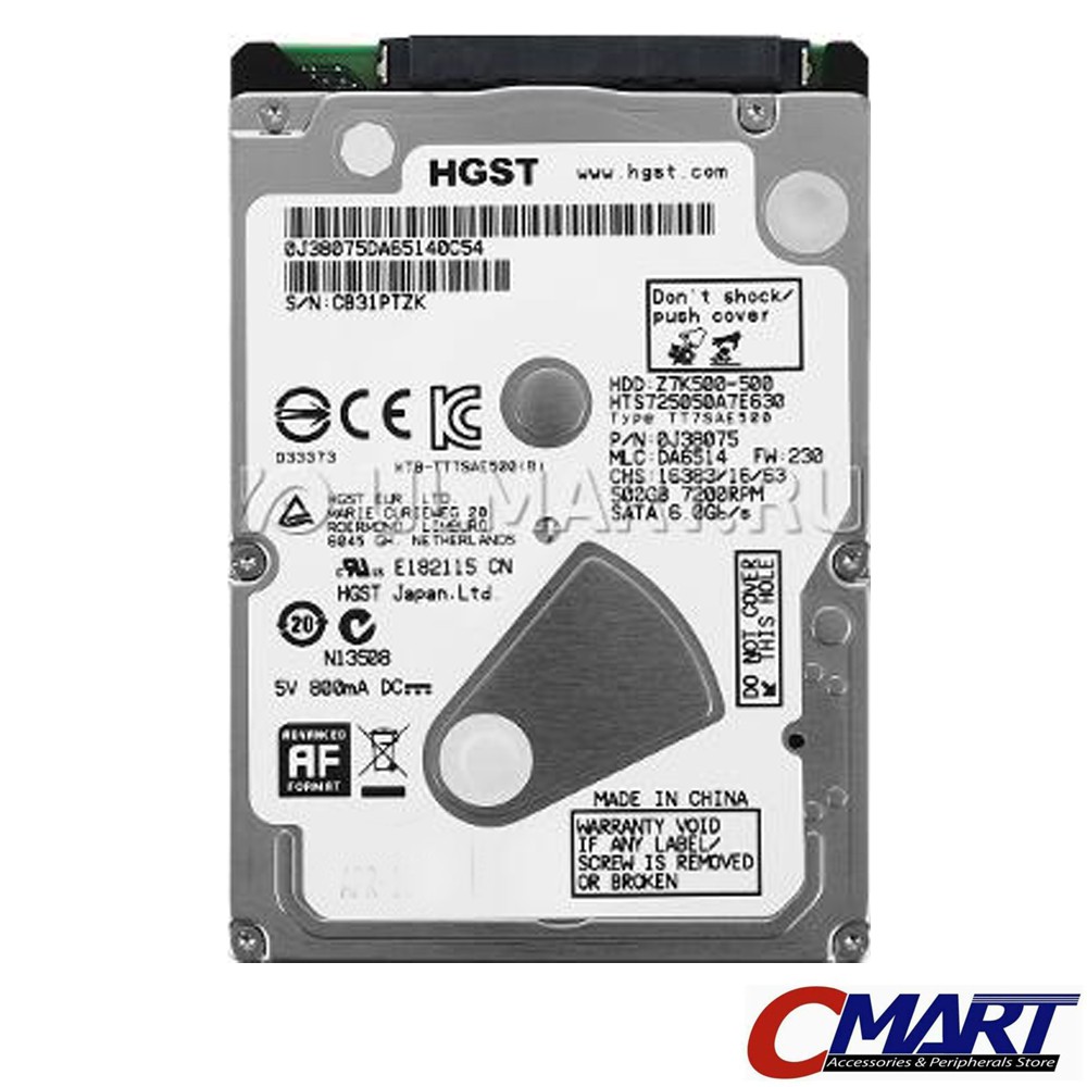 Hitachi HGST Laptop 500GB 7200R Notebook HDD hardisk harddisk Internal