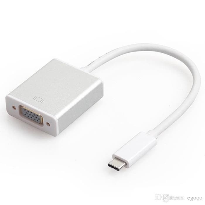 Kabel Konverter USB C Type Tipe Converter To Ke VGA Projector Adapter