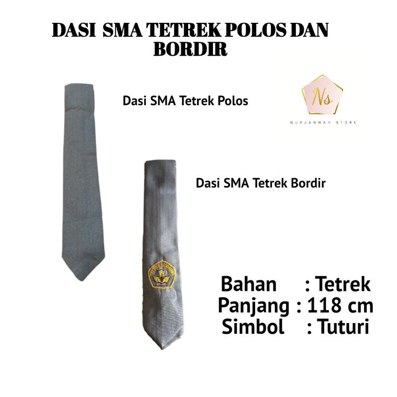 DASI SMA TETREK POLOS DAN BORDIR