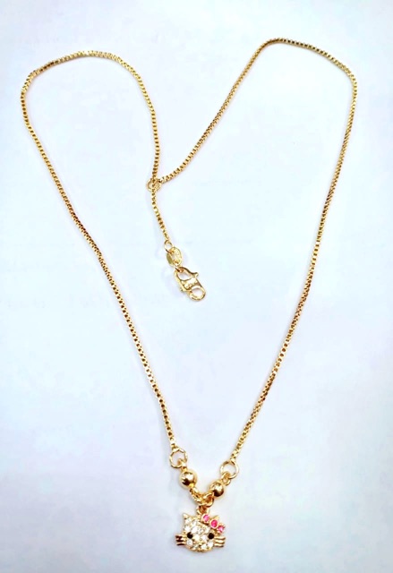 Kalung lapis emas model kepala kity