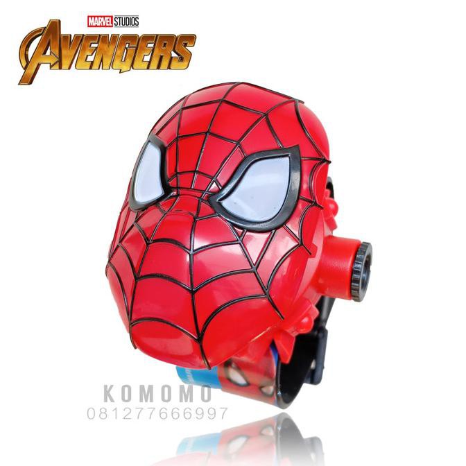 Spiderman Avengers - Jam Tangan Mainan Anak Laki-laki -Jam Proyektor
