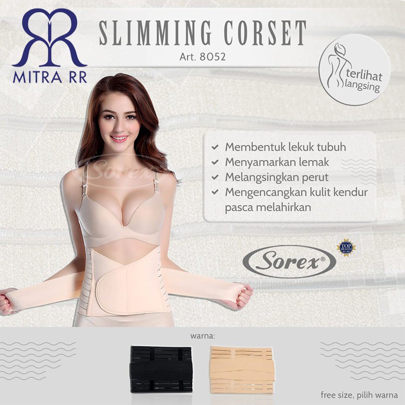Korset Sorex 8052 / Korset Pelangsing / Slimming Corset Stagen Pengecil Perut Setelah Melahirkan
