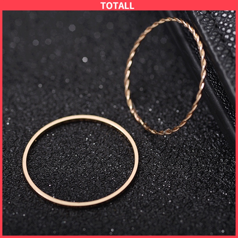 Cincin Mini Korea Wanita simple elegant fashion cocok untuk pesta formal dan hadiah totall