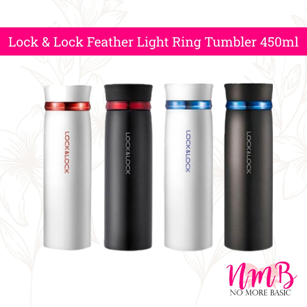 Lock &amp; Lock Feather Light Ring Tumbler 450ml Termos Air Vacum Original Lock and Lock