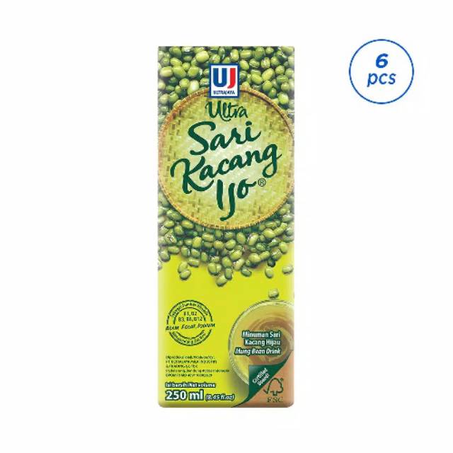 

Paket 6 pcs - Ultra Sari Kacang Ijo 250 ml