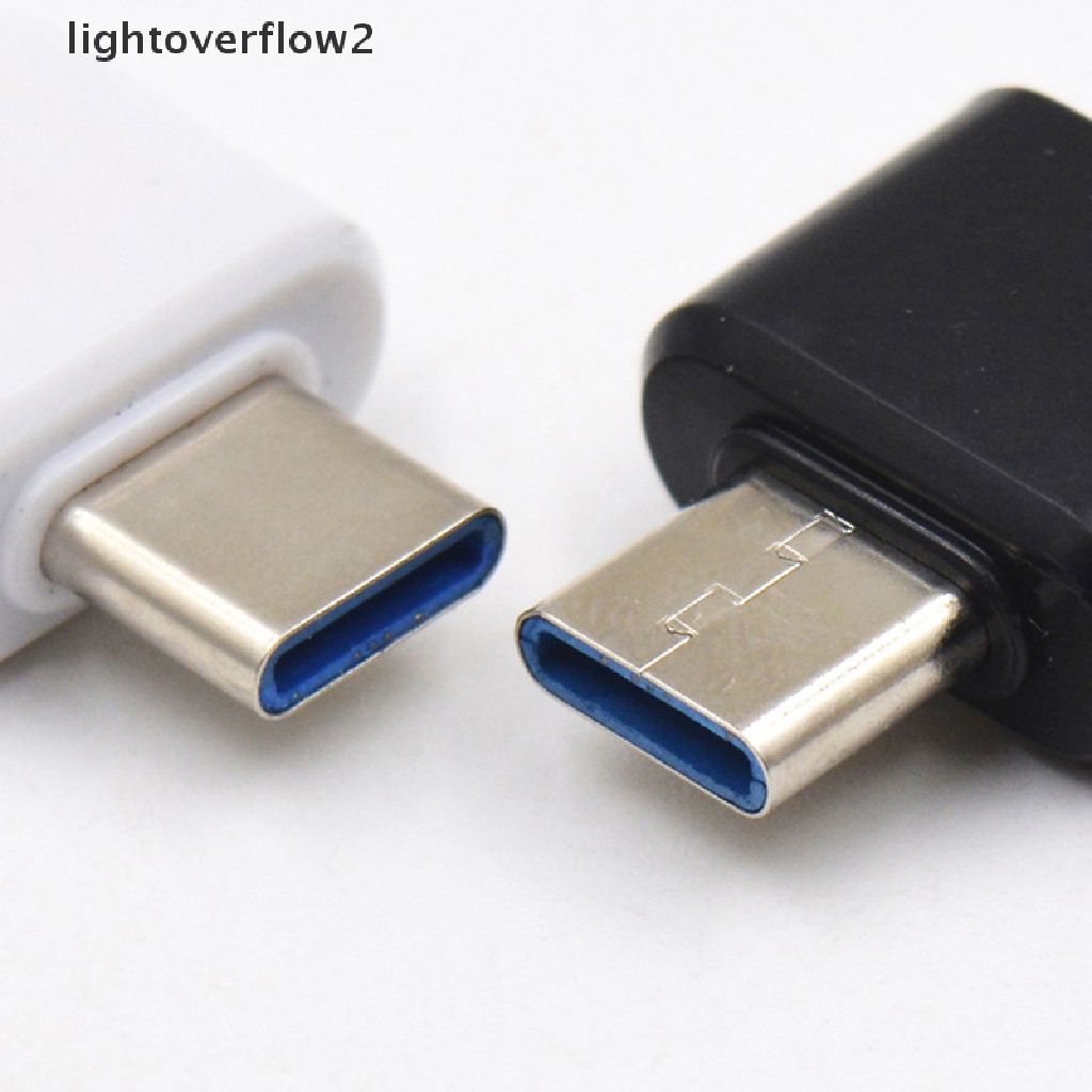 (Light2) 2pcs Adapter Konverter Data Otg Tipe C Male Ke Usb 2.0 Female Untuk Handphone