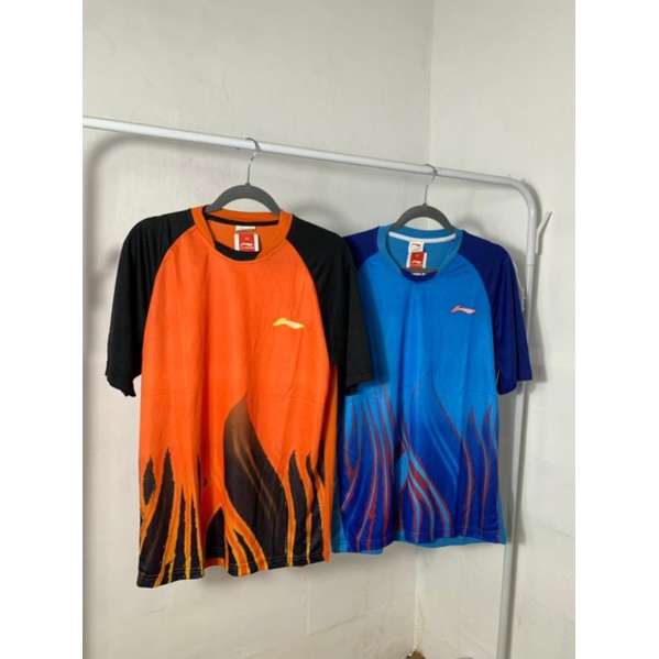 Jersey Badminton / Jersey Badminton Printing Ln Biru Oren