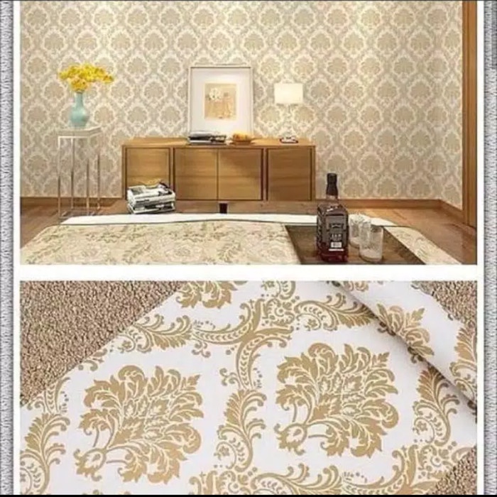 Wallpaper Stiker Dinding Wallpaper Aestetic Wallstiker ruangan tamu GH Premium Quality Motif Batik Best Seller!!!!!