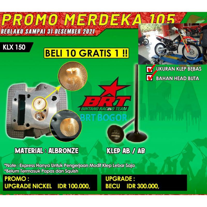 BLOK HED / HED KLX 150 BRT / BLOCK HED BLOKHED KLX BLOK KELEP KLX BLOK HED KLX RACING BRT