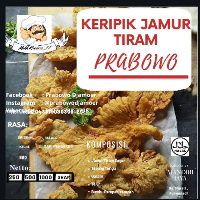 

keripik jamur PRABOWO