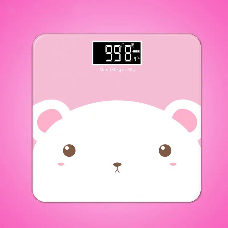 Timbangan Badan Kaca Digital - Elektronik 180kg KARTUN SCALE OLL - 2626-4