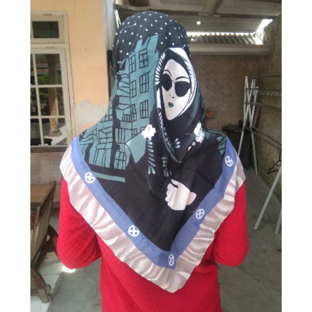 BARBIE MOTIF/BARBIE/BARBIE  VOAL/VOAL MOTIF/HIJAB SEGIEMPAT