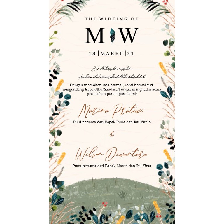 Undangan Digital / Undangan Digital Pernikahan / undangan video /undangan digital video RTP103