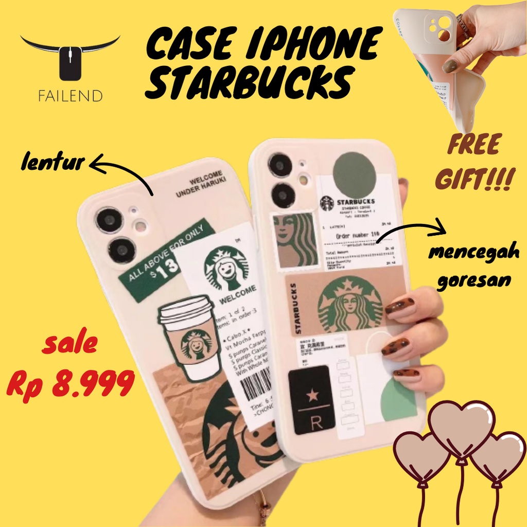 Soft Case Softcase Motif Starbucks Untuk Iphone 11 12 Pro Max 6 6s 7 8 Plus Xr X Xs Max Murah