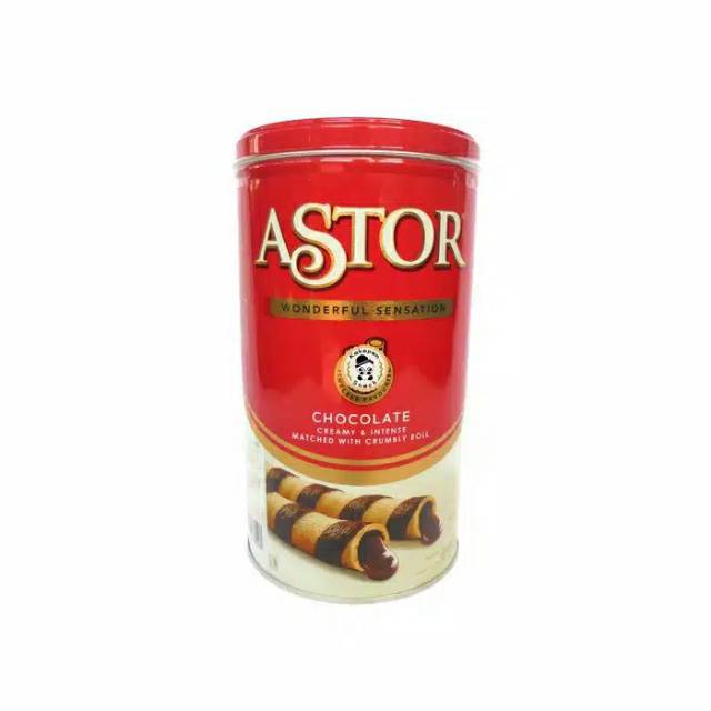 Mayora Astor Double Chocolate Kaleng 330 gr - Wafer Stick Coklat Astor