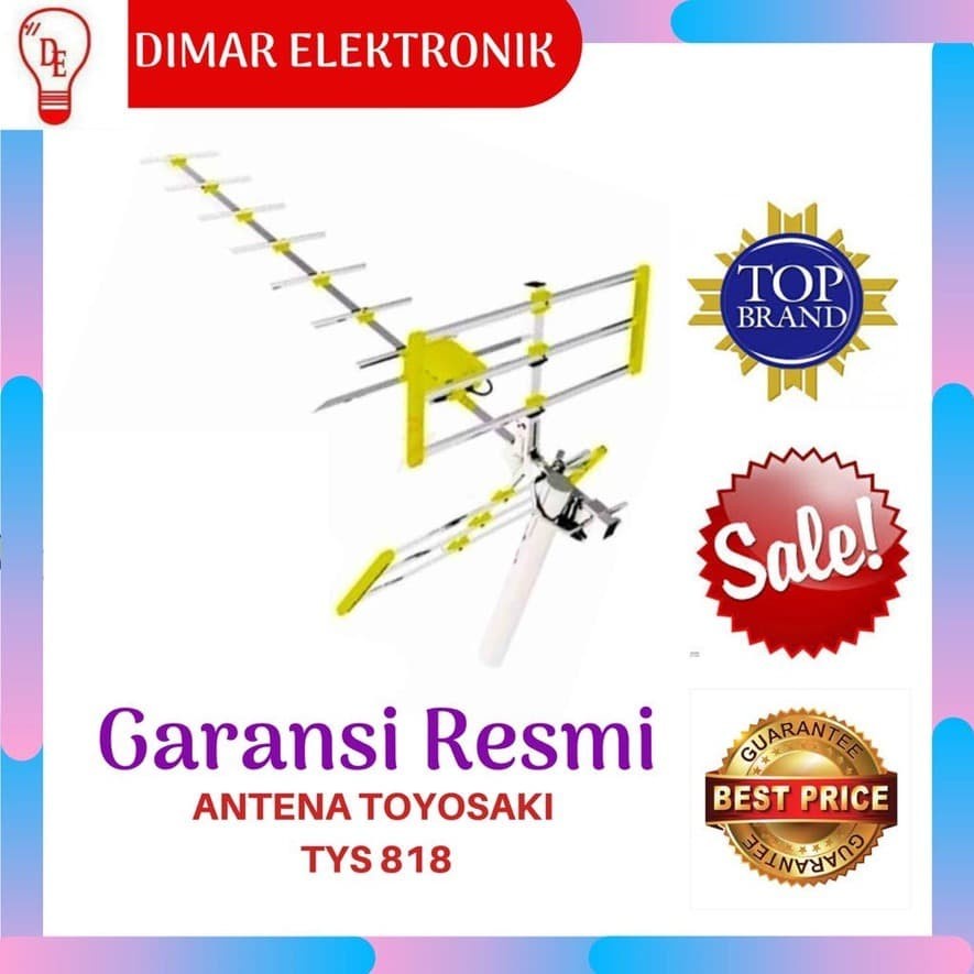 Antena TV Digital Outdoor Toyosaki 818 + Kabel