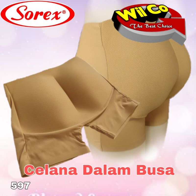 K597 -  (Harga Per 1Pcs) CELANA BUSA WANITA SHAPEWARE PAKAIAN DALAM WANITA CD BUSA PEMBENTUK BOKONG SEXY SOREX SIZE S - XL