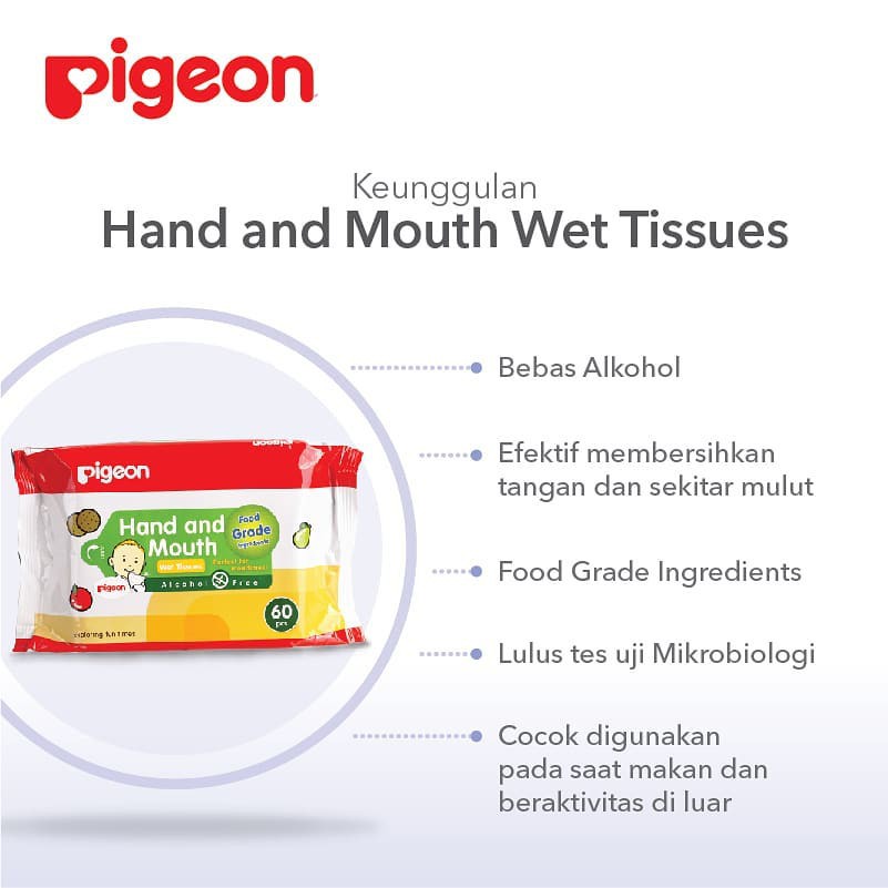 PIGEON BABY WIPES HAND AND MOUTH / TISSUE BASAH / PIGEON