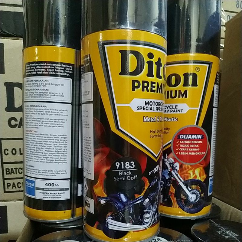 cat semprot / pilok diton premium 400cc hitam, black, black doff, black semi doff, black metalic, nmax matte black, prestige black
