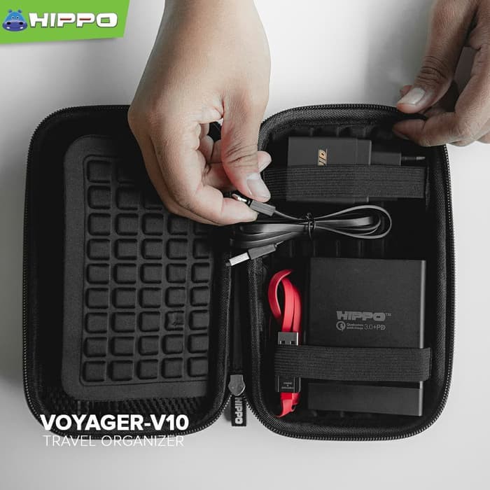 Hippo Travel Pouch Voyager V10 Tas PowerBank - Original Hippo