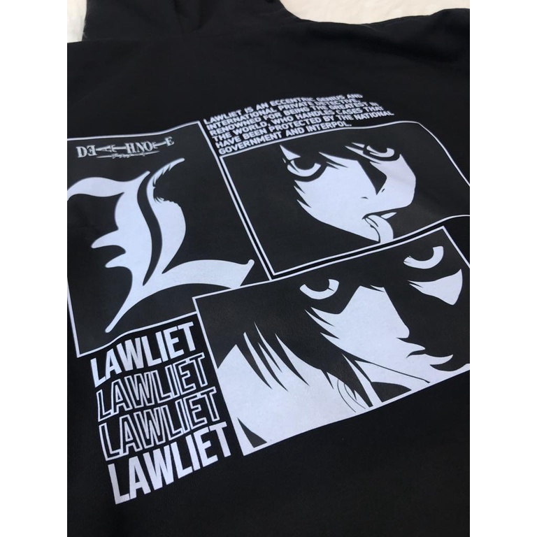 Hoodie L Lawliet Deathnote Anime Manga Premium Unisex