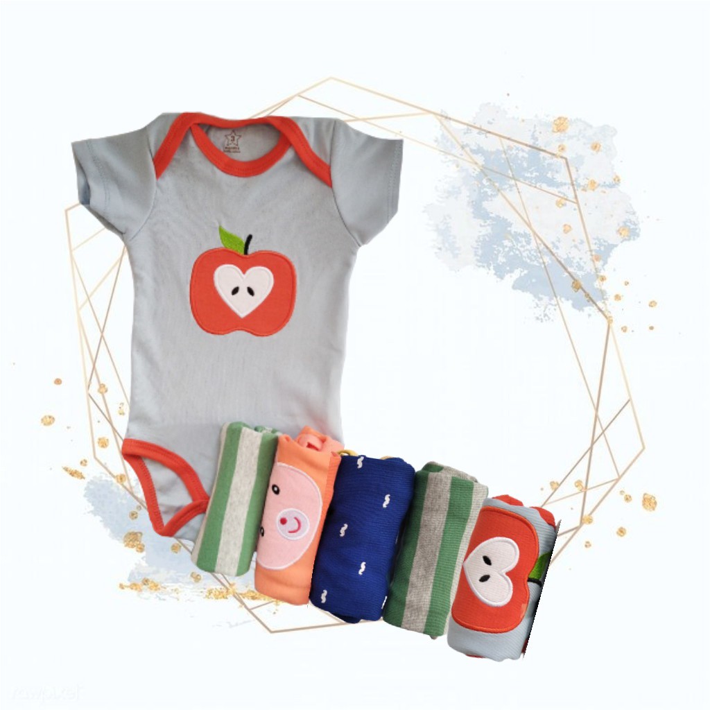 Jumper Lengan Pendek | Jumper Bayi 5 in 1