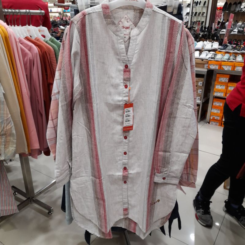 kemeja tunik wanita triset