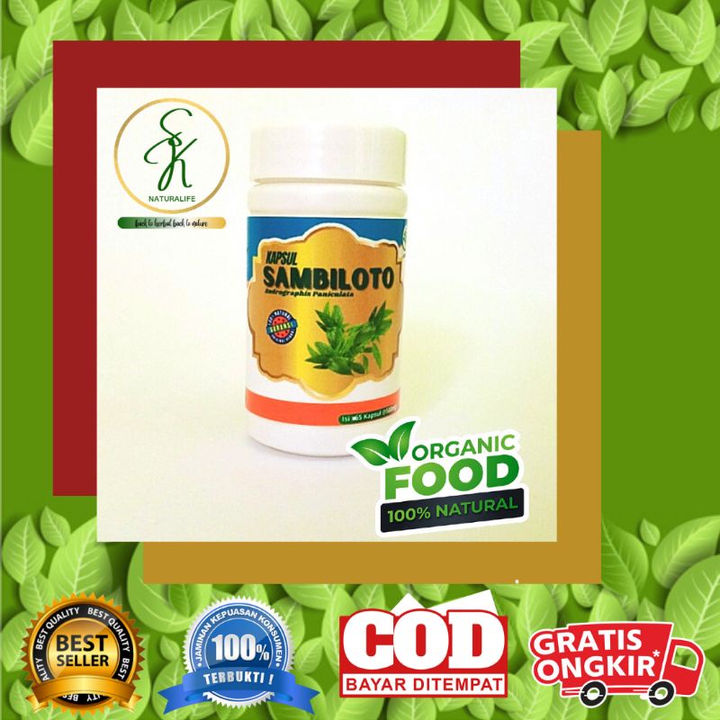 

Kapsul Herbal Daun Sambiloto Pereda nyeri alami