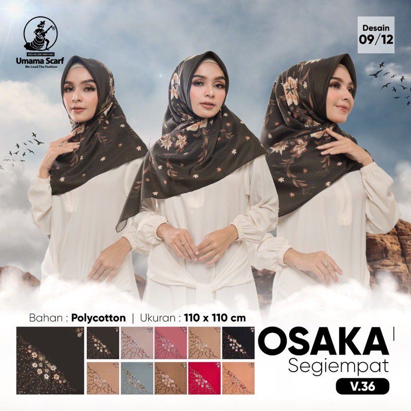 Jilbab Pilih Motif Hijab Umama Scarf Osaka Jilbab Segi Empat Termurah Segi4
