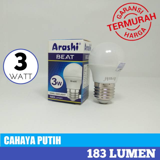 Bohlam Lampu LED Bulb Arashi Beat
