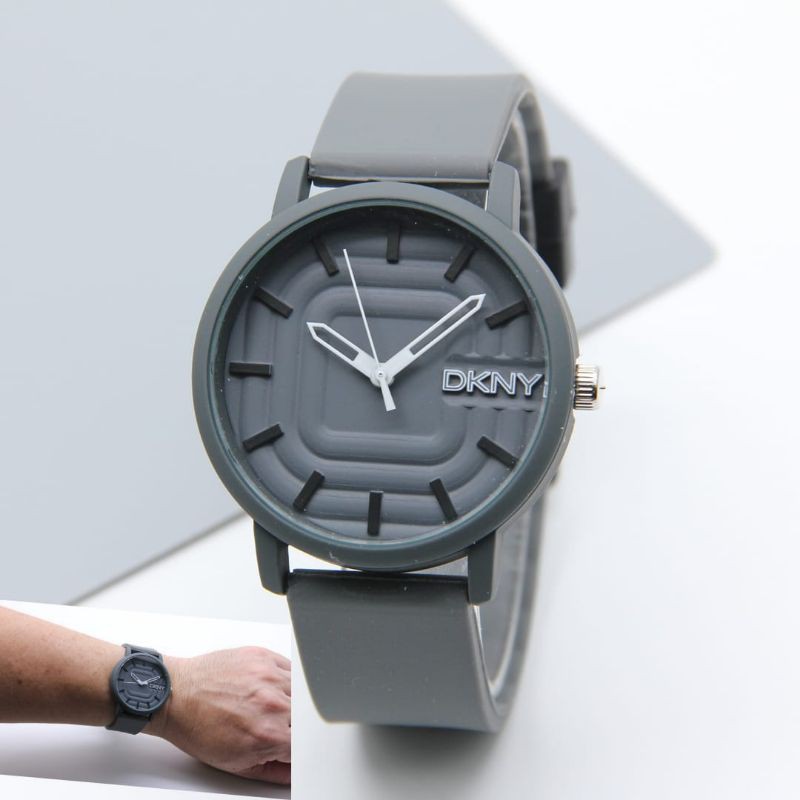 [COD] Jam Tangan Pria & Wanita DKNY RUBBER 3503AJ Free Box & Baterai