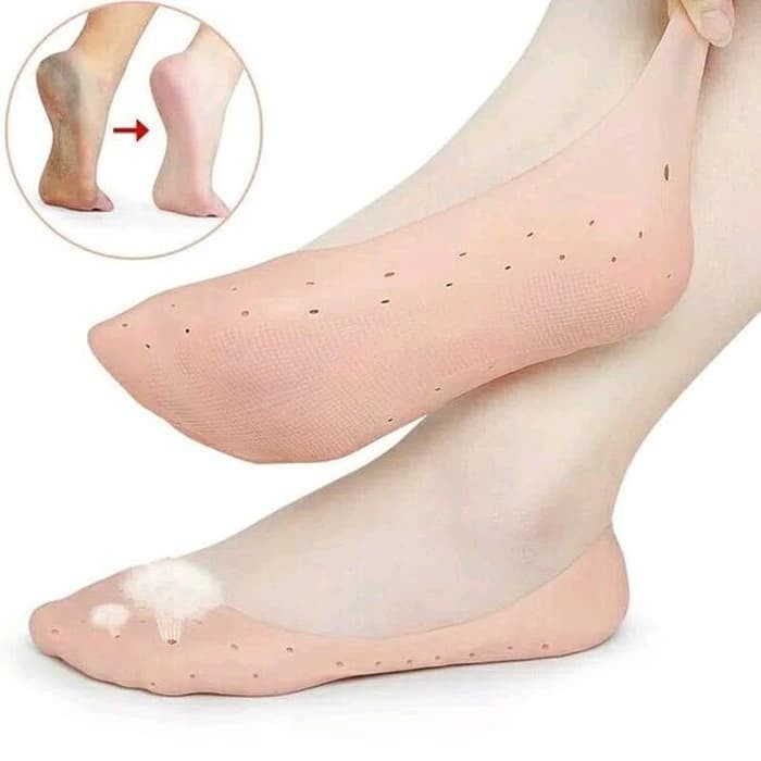 Kaos kaki Soft silicone Gel Silikon anti lecet Anti Crack Moisturizing Breathable