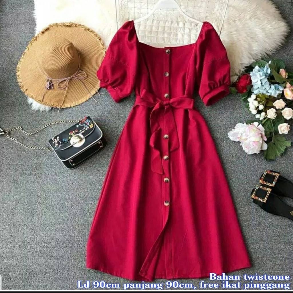 *[RXFK] Dress Miora / Long Dress Korea / Dress Wanita / Dress / Casual Dress