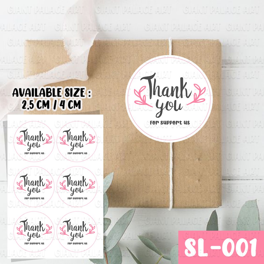 

135 PCS LABEL PRODUK / THANKYOU STICKER / STICKER THANK YOU MURAH SL 001