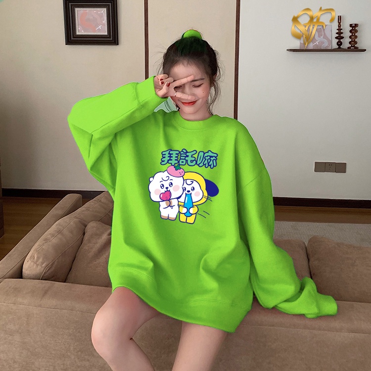 🅳🅵 Sweater BT21 Korean New Karakter style | Sweter BTS Wanita &amp; Pria Terbaru | Dhea Fashion