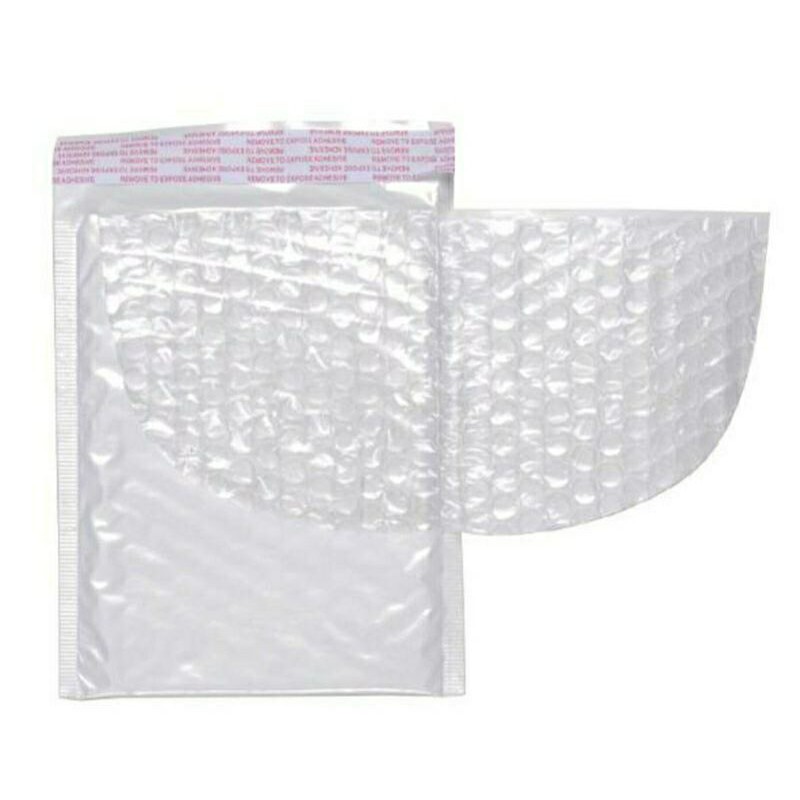 (5PCS) PLASTIK POLYMAILER BUBBLE WARNA PUTIH MURAH TEBAL / KANTONG PACKING ONLINE SHOP LEM SEAL ORI