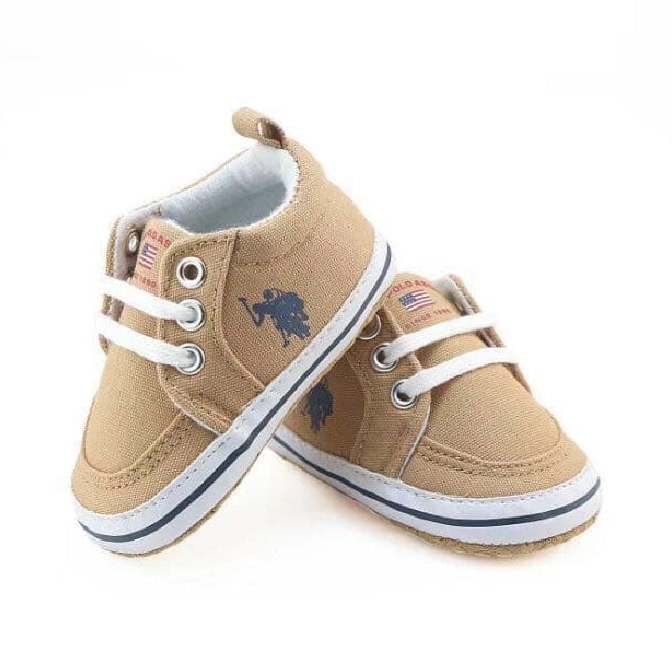 Sepatu Anak Bayi Laki Coklat Polo Tali Putih 0 1 Tahun Sepatu Anak Bayi Laki Coklat Polo Tali Putih 0 1 Tahun