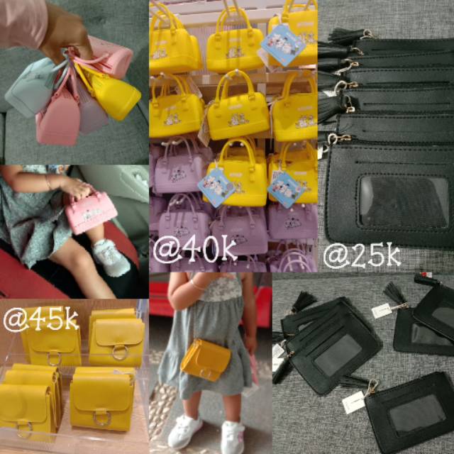 miniso Dompet coin, dompet kartu, dompet jelly, mini slingbag, tas fashion anak