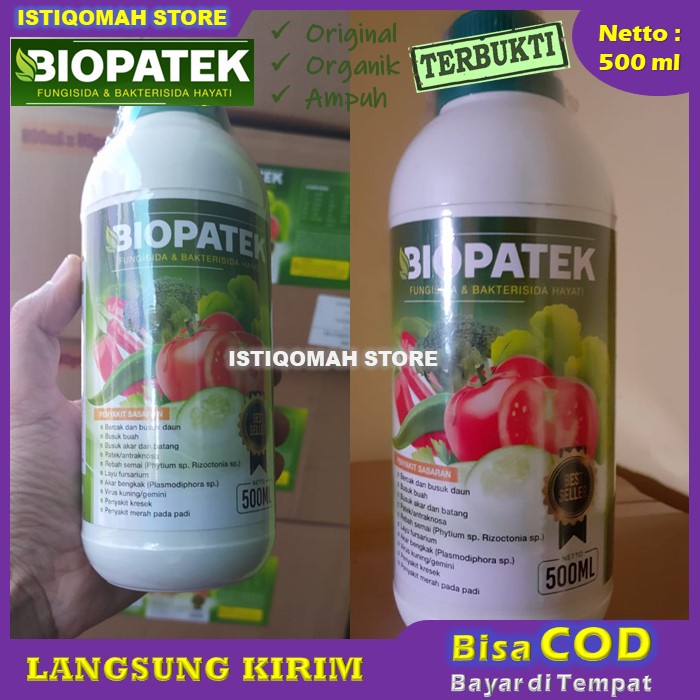 BIOPATEK 500ml Obat Penyakit Bercak dan Busuk Daun Tanaman Sayuran Tomat yang Bagus Paling Ampuh Akibat Curah Hujan Tinggi