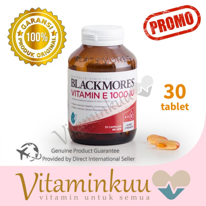 BLACKMORES VITAMIN E 1000iu / 1000 iu / E1000 isi 30 soft gel