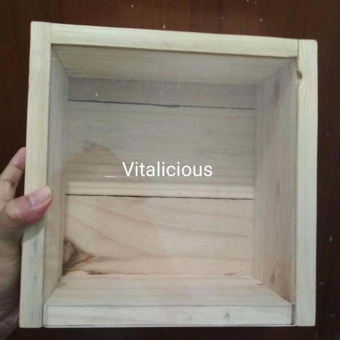 

[COD] Box hampers kotak parcel kayu tutup acrylic [COD]