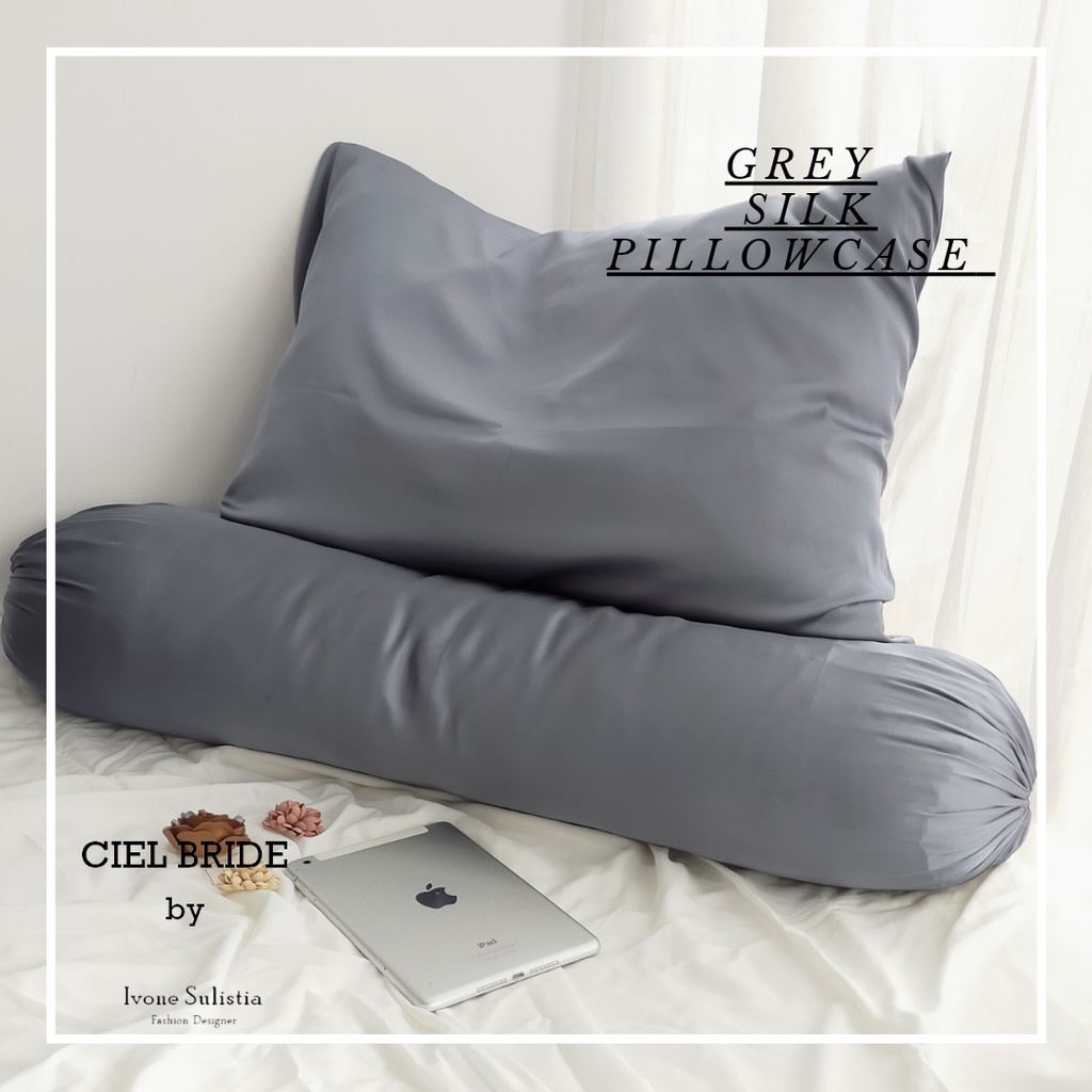 paket sarung bantal dan guling sutera size small | silk pillowcase and bolstercase | sutra Italia