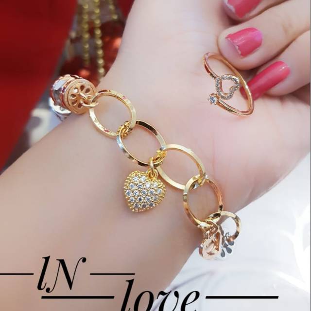 Xuping gelang cincin lapis emas 24k 1141