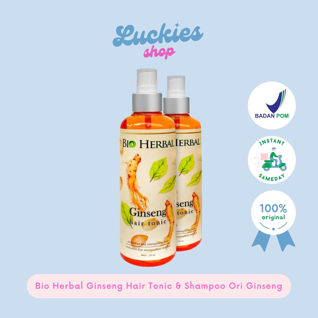 Bio Herbal Ginseng Hair Tonic Ori BPOM Ginseng Penumbuh Penebal Mengatasi Rontok Rambut